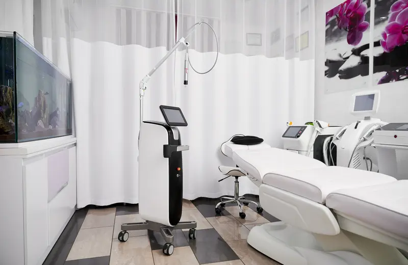 Laser treatment room at our med spa at MC Aesthetics in McMinnville, Oregon (Yamhill County)