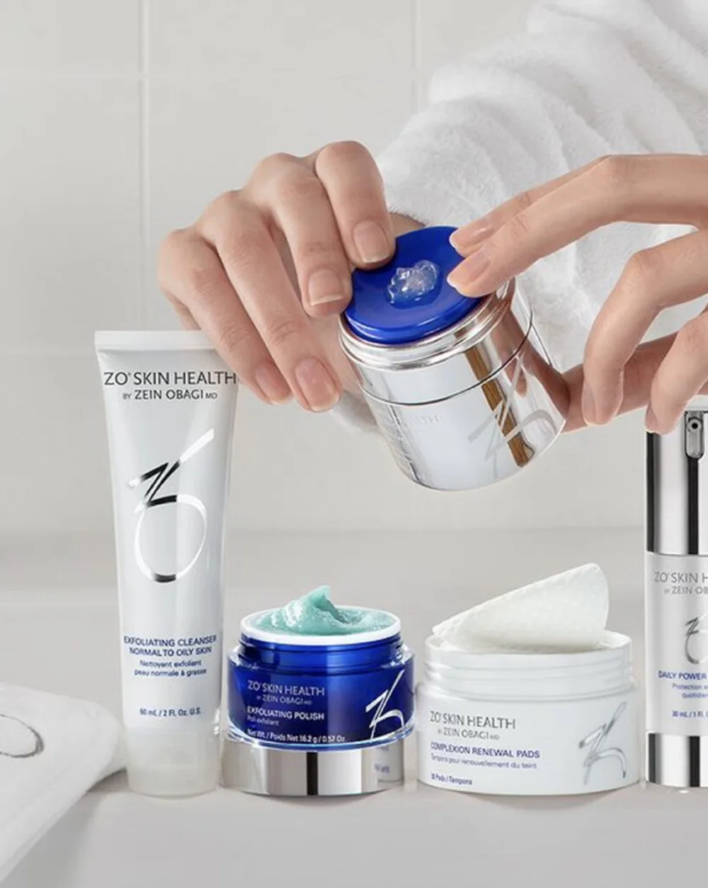 Applying a ZO Skin Health daily skincare regimen at MC Aesthetics in McMinnville, Oregon (Yamhill County)